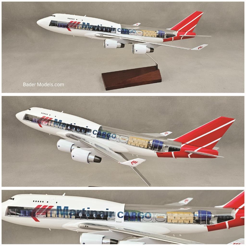 CLEARANCE - Martinair Cargo - B747-400F - (1:144) - 180° Clear Top